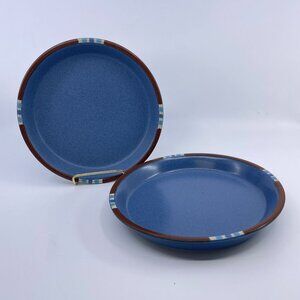 vintage dansk mesa blue salad plate 7 1/2" 1990s stoneware japan set of 2